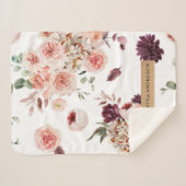 パステルモダンフラワー&クラフトギフトパーソナライズされたギフト シェルパブランケット (正面(横))