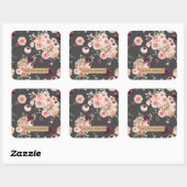 パステルモダンフラワー&クラフトギフトパーソナライズされたギフト スクエアシール (シート)