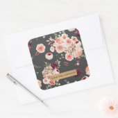 パステルモダンフラワー&クラフトギフトパーソナライズされたギフト スクエアシール (封筒)