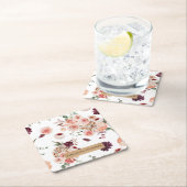 パステルモダンフラワー&クラフトギフトパーソナライズされたギフト スクエアペーパーコースター (インサイチュ)