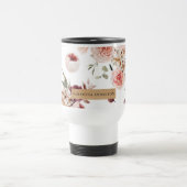 パステルモダンフラワー&クラフトギフトパーソナライズされたギフト トラベルマグ (中央)