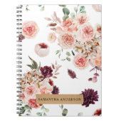 パステルモダンフラワー&クラフトギフトパーソナライズされたギフト ノートブック (正面)