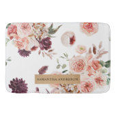 パステルモダンフラワー&クラフトギフトパーソナライズされたギフト バスマット (正面)