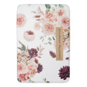 パステルモダンフラワー&クラフトギフトパーソナライズされたギフト バスマット (正面縦)