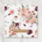 パステルモダンフラワー&クラフトギフトパーソナライズされたギフト フェイバータグ (正面)