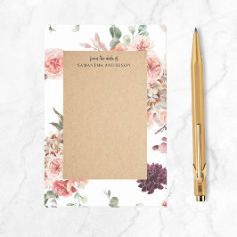 パステルモダンフラワー&クラフトギフトパーソナライズされたギフト ポストイット