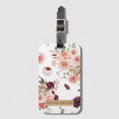 パステルモダンフラワー&クラフトギフトパーソナライズされたギフト ラゲッジタグ (正面縦)