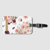 パステルモダンフラワー&クラフトギフトパーソナライズされたギフト ラゲッジタグ (正面横)