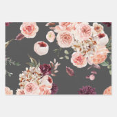 パステルモダンフラワー&クラフトギフトパーソナライズされたギフト ラッピングペーパーシート (正面2)