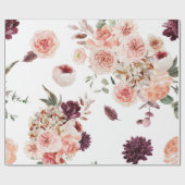パステルモダンフラワー&クラフトギフトパーソナライズされたギフト ラッピングペーパー (フラット)