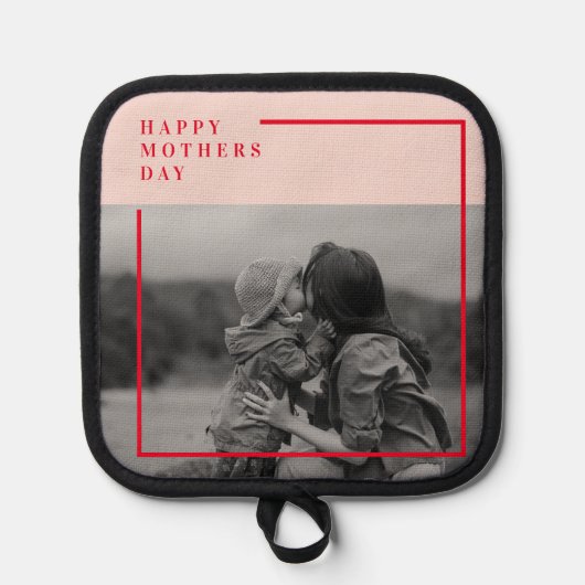 パステルモダンフラワー&クラフトギフトパーソナライズされたギフト 鍋敷き (正面)