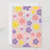 パステルモダンフローラフォト誕生日カード 案内状 (裏面)