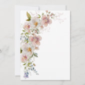 パステルモダンフローララブイン開花ブライダルシャワー 招待状 (裏面)