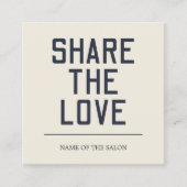 パステルモダンブルーはっきりしたサロン紹介カード 紹介カード (正面)