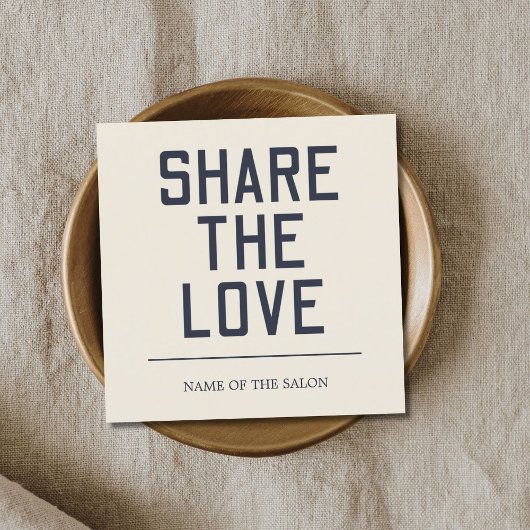 パステルモダンブルーはっきりしたサロン紹介カード 紹介カード