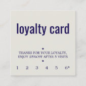 パステルモダンブルーはっきりしたサロン ロイヤリティカード (正面)