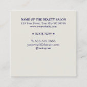 パステルモダンブルーはっきりしたサロン ロイヤリティカード (裏面)