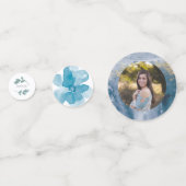 パステルモダンブルーウォーターバラズ結婚 コンフェッティ (正面)