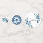 パステルモダンブルーウォーターバラズ結婚 コンフェッティ (裏面)