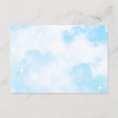 パステルモダンブルークラウドナインブライダルシャワーレシピ エンクロージャーカード (裏面)