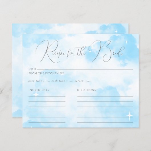 パステルモダンブルークラウドナインレシピフォーザブライド (正面/裏面)