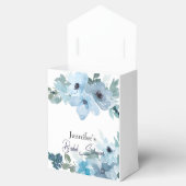 パステルモダンブルーバラフローラ結婚式の引き出物ボックス フェイバーボックス (オープン)