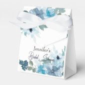 パステルモダンブルーバラフローラ結婚式の引き出物ボックス フェイバーボックス (正面サイド)