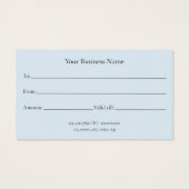 パステルモダンブルービジネスギフト券 (裏面)