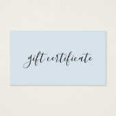 パステルモダンブルービジネスギフト券 (正面)