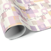 パステルモダンブロック付きミニマルデザイン ラッピングペーパー (ロールコーナー)