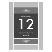パステルモダンブロック – シェーバーグレイ結婚ズ テーブルナンバー (裏面)