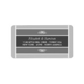 パステルモダンブロック – シェーバーグレイ結婚ズ ラベル (正面)