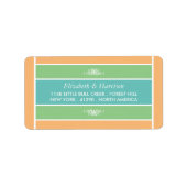 パステルモダンブロック – トロピカルカラー結婚- s ラベル (正面)