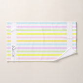 パステルモダンプストライプの色の数々の バスタオルセット (ハンドタオル)