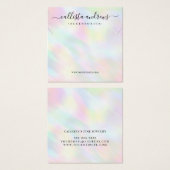 パステルモダンホログラフィックレインボーネックレスディスプレイ (正面&裏面)