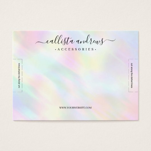 パステルモダンホログラフィックレインボーブレスレットディスプレイ (正面)