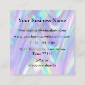 パステルモダンホログラフィック ロイヤリティカード (裏面)