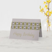 パステルモダンマウヴ カード (黄色い花)