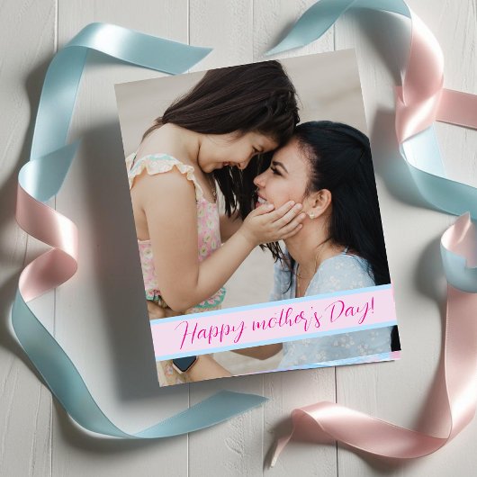 パステルモダンマザーズデイとフォトパステルブラシ シーズンカード