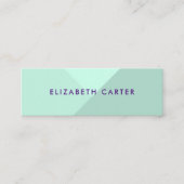 パステルモダンミントエレガントカラーブロックスタイリスト スキニー名刺 (正面)