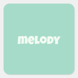 パステルモダンミントドームルームデカール名 スクエアシール