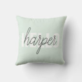 パステルモダンミントハローアンドユー名 クッション (裏面)