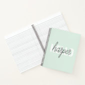 パステルモダンミントハローアンドユー名 ノートブック (内部)