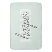 パステルモダンミントハローアンドユー名 バスマット (正面縦)