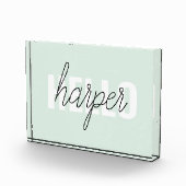 パステルモダンミントハローアンドユー名 フォトブロック (右)