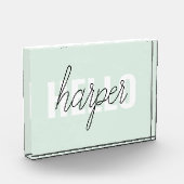 パステルモダンミントハローアンドユー名 フォトブロック (左)