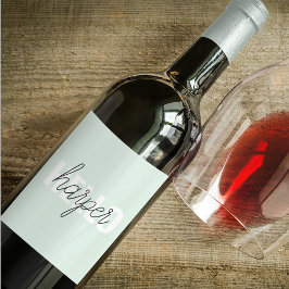 パステルモダンミントハローアンドユー名 ワインラベル