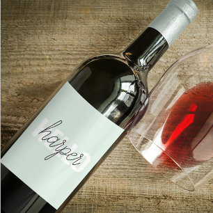 パステルモダンミントハローアンドユー名 ワインラベル