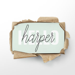 パステルモダンミントハローアンドユー名 名刺