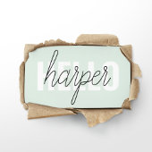 パステルモダンミントハローアンドユー名 名刺